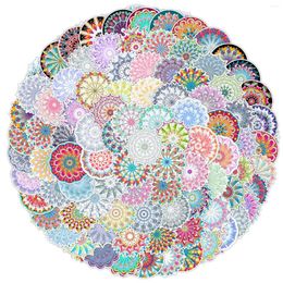 Gift Wrap 100pcs Aesthetic Mandala Stickers For Laptop Notebooks Phone Stationery DIY Vintage Sticker Craft Supplies Scrapbooking Material