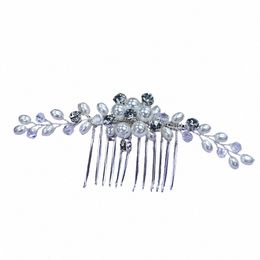 delicate Pearl Starlight Classic Floral Wedding Headwear Hair Comb b9kg#