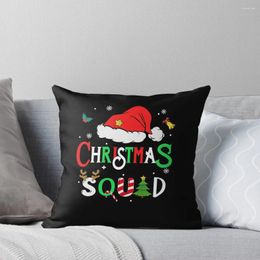 Pillow Family Christmas Squad Shirt Funny Matching Santa 2024 Crew Throw Sofa S Cover