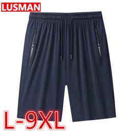 Men Sweatpants Plus Size L9XL Male Loose Elastic Waist Casual Sport Shorts Pants Running Fitness Short Homme 240322