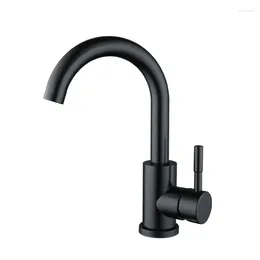 Bathroom Sink Faucets 304 Stainless Steel Black Basin Faucet And Cold Countertop Face Wash