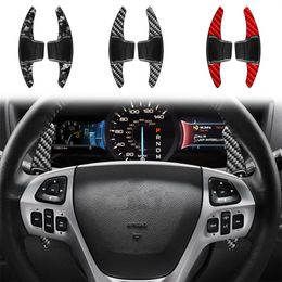 For Ford Explorer 13-18 Car Styling Steering Wheel Centre Control Modified Accessories Shift Paddle Forged Carbon Fibre Material Shifter