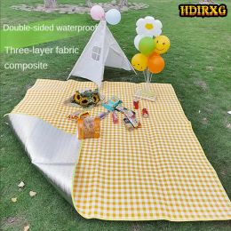 Mat Picnic Mat Camping Hiking Outdoor Portable Beach Blanket Folding Camping Mat Thick Waterproof Lawn Cloth Camping Equipment Mat