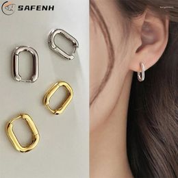 Hoop Earrings 1Pair Gold Color Geometric U-Shape For Women Men Punk Hip-Hop Metal Round Circle Party Jewelry