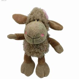 Stuffed Plush Animals 25-35cm Brown Colour Lifelike sheep goat Plush doll soft stuffed Simulated animal very cute Suitable as a gift240327