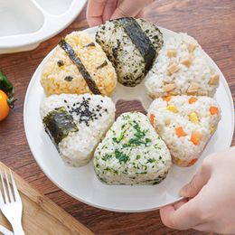 Dinnerware Sets Triangle Rice Ball Mould Kitchen Utensils Tool With Cover Japanese Pp Onigiri Shaper Sushi