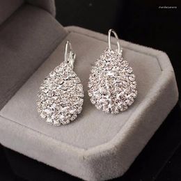 Stud Earrings Long Fashion Jewellery Drop Wedding For Brides Rhinestone Dress Bald Pates Natural Stone Women Earings