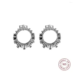 Hoop Earrings Glacial Beauty Earring 925 Sterling Silver Clear CZ Wedding 2024 Trend For Women Fashion Jewellery Brincos