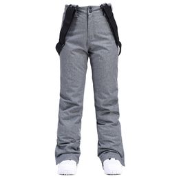 Skiing BIB Pants Men And Women Outdoor High Quality Windproof Waterproof Warm Coup Snow Trousers Winter Snowboard Brand J240329