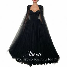 aileen Lg Shawl Lace Hand Beading Black Shar Said High Quality Luxury Dr for Weddings Graduati Dres Evening Gown T1Ec#