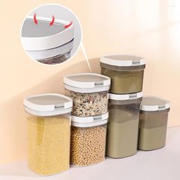 Storage Bottles Rectangular Baby Milk Powder Can Plastic Transparent Pressing Food Moisture-Proof Sealed Easy To Carry Outside