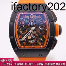 Men MiersRichs Watch VS Factory Men Tpt Case RM011 Timing Goods pieces FZ2K0Carbon Fibre case