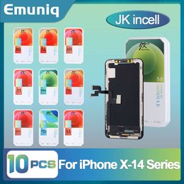 10 Pcs JK Incell for Iphone XR XS 11 Pro 12 13 14 LCD Display Touch Digitizer Assembly Screen Replacement Support IC Transplant