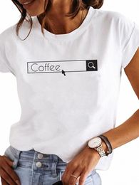 coffee Love Trend Sweet 90s Tee Clothing Women Fi Lady Casual Clothes T Female Graphic Short Sleeve Print T-shirts E4Q8#