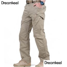 Men'S Pants Ix9 City Tactical Men Cargo Workwear Clothes Trousers Sport Many Pockets Stretch Cotton Track Y Drop Delivery Apparel Clo Dhkg4