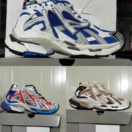 Runners Track Luxury 7.0 Men Brand Designer Shoes Women Graffiti White Blue Orange Black Multicolor Mens Trainers Big Size Sneakers 87SA