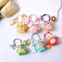 New 3D Sponge, Baby Doll Cute Cartoon Multi Girl Keychain Pendant Resin DIY Accessories Bag Pendant