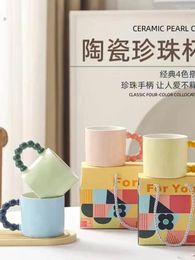 Mugs Japanese Creative Ceramic Cup Gift Big Belly Breakfast Color Glazed Mark Coffee Sales Group Purchase