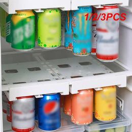 Kitchen Storage 1/2/3PCS Refrigerator Cabinet Drawer Soda Can Dispenser Beverage Rack Plastic Food For