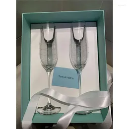 Wine Glasses Champagne Cup To Wedding Gift Engagement Hand Birthday Red Set Cocktail Glass