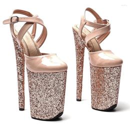 Dress Shoes LAIJIANJINXIA Sexy Stiletto Sandals Platform Women Dance 23 CM High Heels Pole Dancing 076