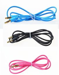 1M 3FT 35mm AUX Audio Cable male to male Stereo Car Extension Audio Cable Colourful For iphone 6s Sansung MP3 Headphone Speaker co4526569