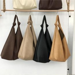 Shoulder Bags Retro Large-capacity Soft Leather Underarm Bag Female Commuter All-match Handbag Simple Shopping Tote