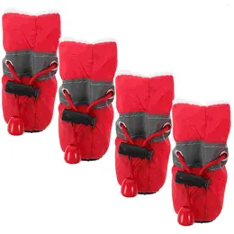 Dog Apparel 4pcs Cat Shoes Boots Pets Booties Nonslip Protectors