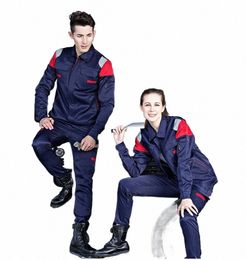 welding Clothing Workwear Clothes Men Women Lg Sleeves Workmen Uniform Car Workshop Working Suit Mechanical Repairmen Coverall W2B6#