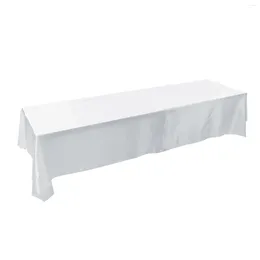 Table Cloth 145x320cm Rectangle Tablecloth Cover Stain Resistant Banquet Wedding Party Decor White