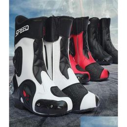 Motorcycle Footwear New Promotion Safety Men039S Racing Offroad Boots Riding Outdoor Sport Cycling Win8429600 Drop Delivery Automobile Ot73R
