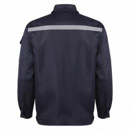 top Uniform Jacket Work Factory Reflective Lg Mechanic Womens Wear for Auto Sleeve Mens shop Repairman er Stripe z74P#