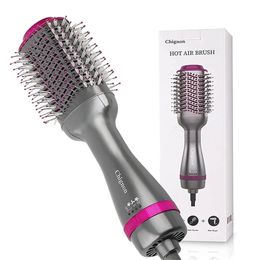 Upgraded Hair Dryer Brush One Step Styler and Volumizer Oval Straightener Curler Comb Electric Air 240329