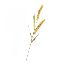 Decorative Flowers Simulated Ears Of Corn Artificial Plants Dried Wheat Stalks Desktop Grasses Bundle Iron Decor Millet