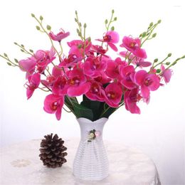 Decorative Flowers 20 Heads 45cm Artificial Pansy Silk Fake Butterfly Orchid Flower Home Office Wedding Decoration