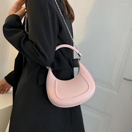 Shoulder Bags 2024 Fashion Chain For Women Girls PU Leather Crossbody Ladies Solid Colour Satchel Brand Designer Handbags