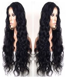 Silk Top Full Lace Human Hair Wigs Virgin Malaysian Body Wave Unprocessed Remy Hair Silk Base Lace Front Wig Wavy with Baby Hair6120894