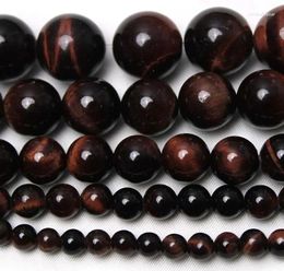 Loose Gemstones O431-O434 Wholesale Quality Red Tiger Eye Natural Stone Round Beads Strand For Jewelry Making OO