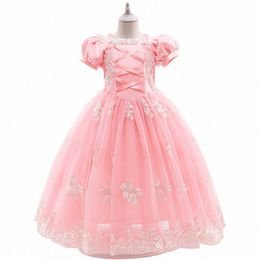 kids Designer Girl's Dresses dress cosplay summer clothes Toddlers Clothing BABY childrens girls purple pink summer Dress D3ku#