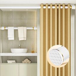 Shower Curtains Nordic Solid Extendable Curtain Rod Adjustable Wall Hanging Pole Metal Stainless Steel Roman With Bracket Accessories