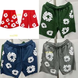 2024 Big Size Designer Demin Tear Shorts Puff Cotton Men Women Short Pant Fashion Streetwear Pants Mens Multicolor Sweatpants Clothing mens short man short