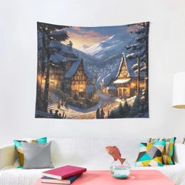 Tapestries Winter Time Of The Christmas Tapestry Bedroom Decor Aesthetic Wall Decoration Room