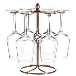 Drinking Straws Red Wine Glass Holder European Style Retro Bronze Goblet Hanger Upside Down Display Rack Creative Set For Home