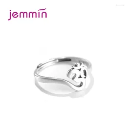 Cluster Rings Korean Fashion Open Adjustable For Women 925 Sterling Silver Twisted Minimalist Finger Jewellery