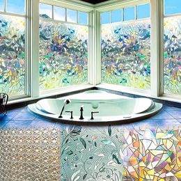 Window Stickers Self Ddhesive Glass Film Waterproof Stained Sticker Static Cling Decorative Bathroom Home Decor