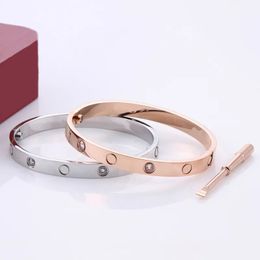 Luxury fashion bangle Jewellery designers bracelet bangles bracelets Anniversary gift Titanium Steel rose gold silver adult man Bracelets for women trendy party