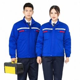 anti Static Work Jacket Winter Working Coat Electrical Worker Outwear Cott Padded Safety Welding Suit Factory Workshop Uniform 15UD#