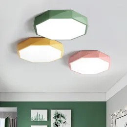 Ceiling Lights Modern Led Light Dimmable Yellow/white/black/green Color In Bedroom Kitchen Living Room Round Fixture Balcony