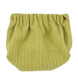 Storage Bags Jewellery Bag Capacity Corduroy Travel Organiser Pouch For Women Elastic Hair Accessories Lipstick