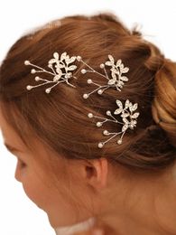 sier Wedding Hairpins 3PCS Women Hair Decoratis Romantic Cute Bridal Headdres Pearls Chic Hair Clips Accories O1MQ#